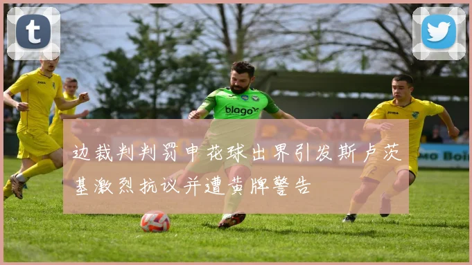 边裁判判罚申花球出界引发斯卢茨基激烈抗议并遭黄牌警告